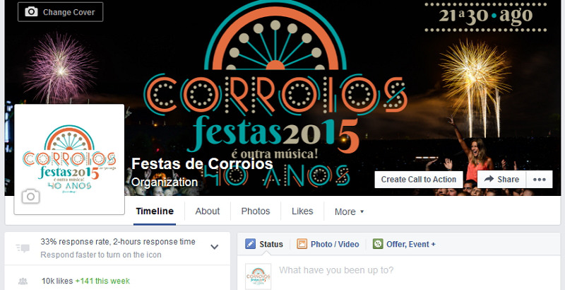 10 Mil seguem as Festas no facebook